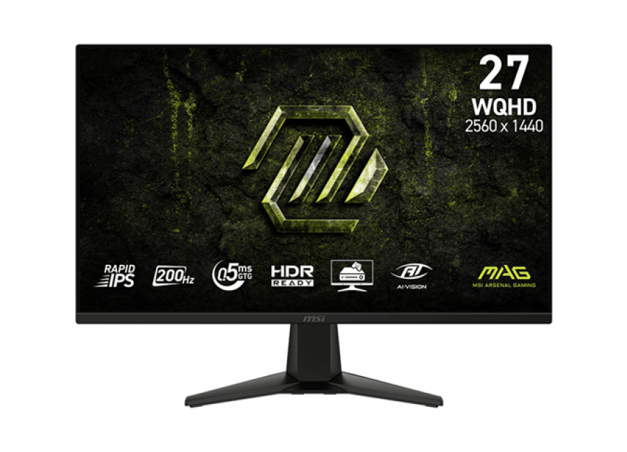 Msi Monitor Mag 275Qf E20. 27″ Rapid Ips Flat. 2560X1440 . 200Hz. Negro