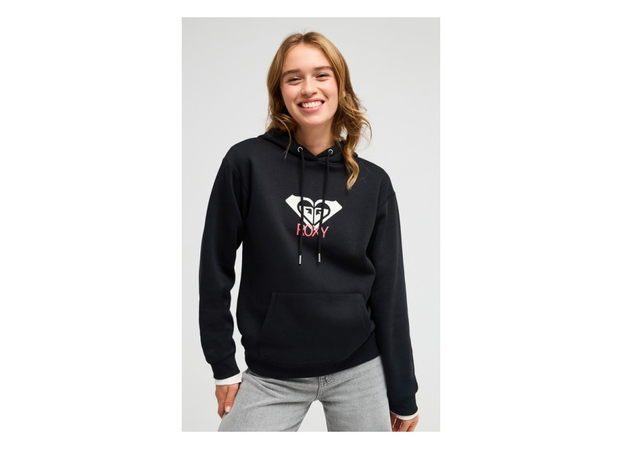 Roxy Surf Stoked Brushed Art – Sudadera con capucha Negro mujer
