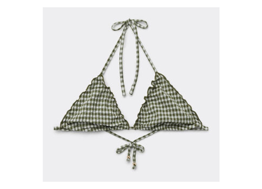 Calzedonia Triángulo Bikini Green Vichy Mujer Verde Tamaño 2