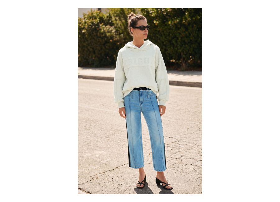 Desigual Pantalón vaquero culotte, Mujer, Algodon, Azul