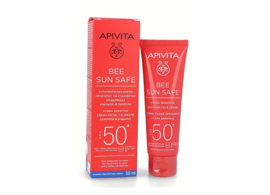 Apivita Bee Sun Safe Hydra Sensitive Crema Facial Calmante SPF50 (50ml)