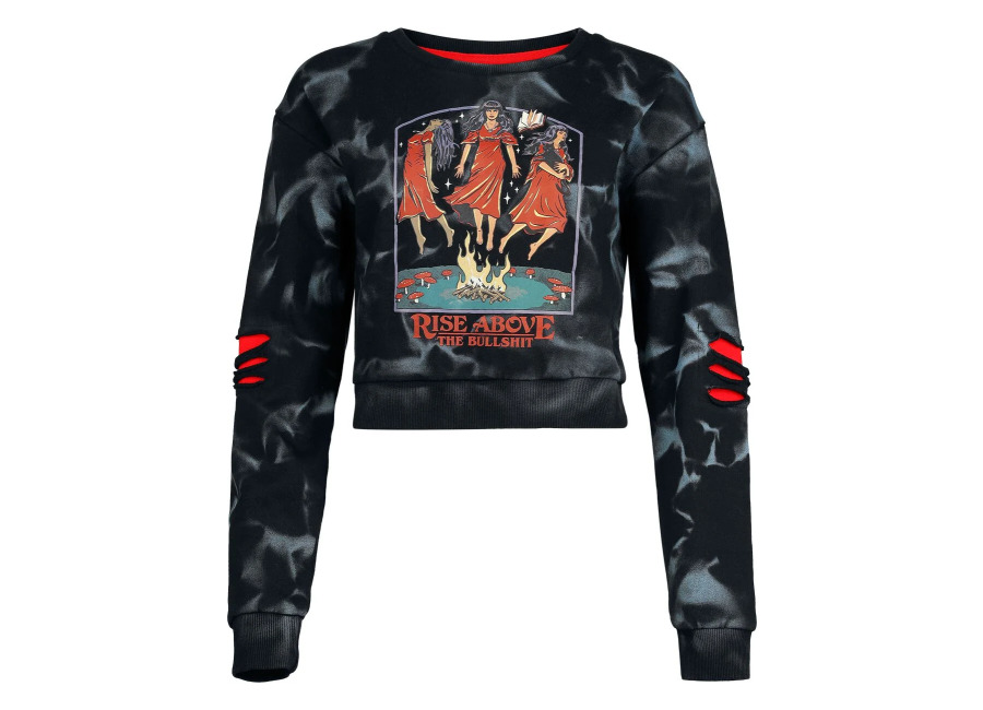 Steven Rhodes Sudadera Fun de Steven Rhodes – Rise Above the Bullshit – S XXL – para Mujer – azul/negro