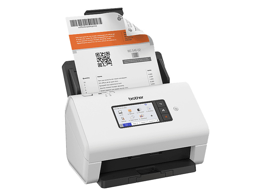Brother REACONDICIONADO Seminuevo Muy bueno Escáner – Brother , 600 x ppp, 60 ppm, Wi-Fi, Hasta 120 páginas, Táctil, Negro y blanco