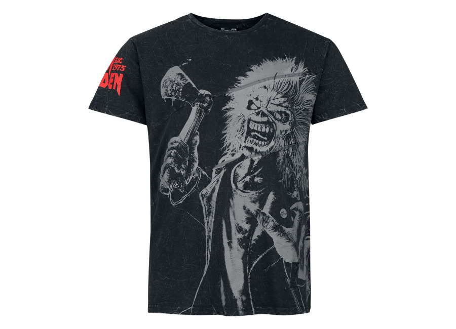 Iron Maiden Camiseta de Iron Maiden – EMP Signature Collection – M – para Hombre – Gris oscuro