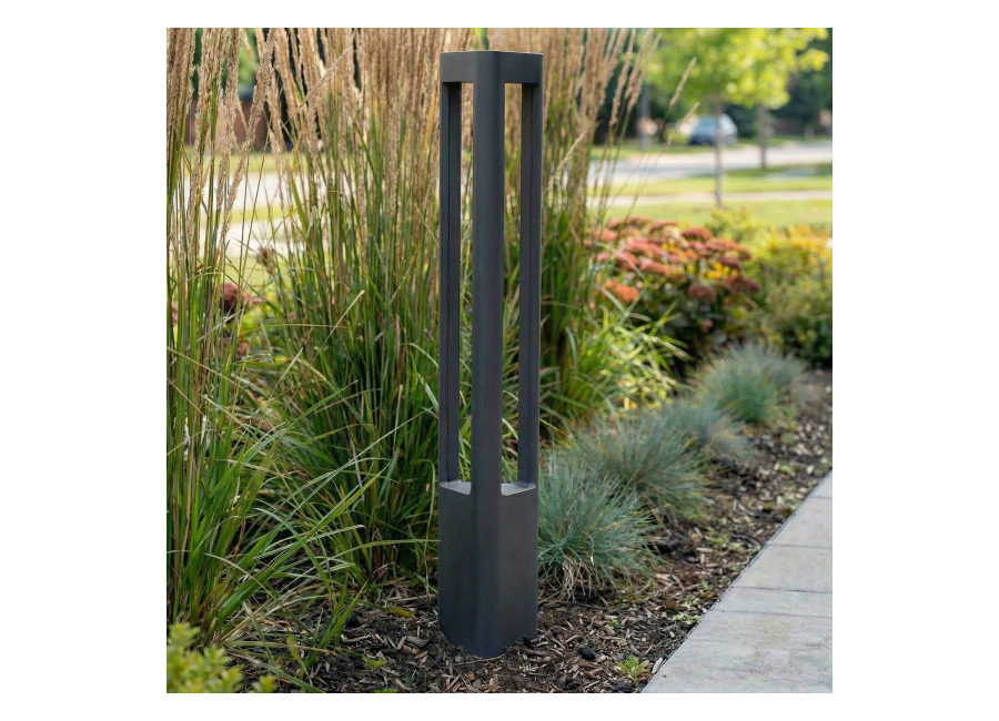 Lucande bolardo luminoso LED Pirron, 80 cm, triangular, IP54