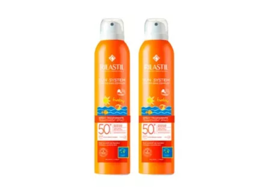 Rilastil SUN SYSTEM Baby Duplo Spray Transparente SPF50+ 2×200 m