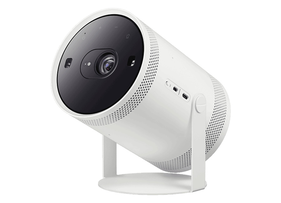 Samsung Proyector – Samsung The Freestyle SP-LFF3CLAXXXE, Full-HD, Smart TV hasta 100″, Diseño 360º, Calibración Automática, Blanco