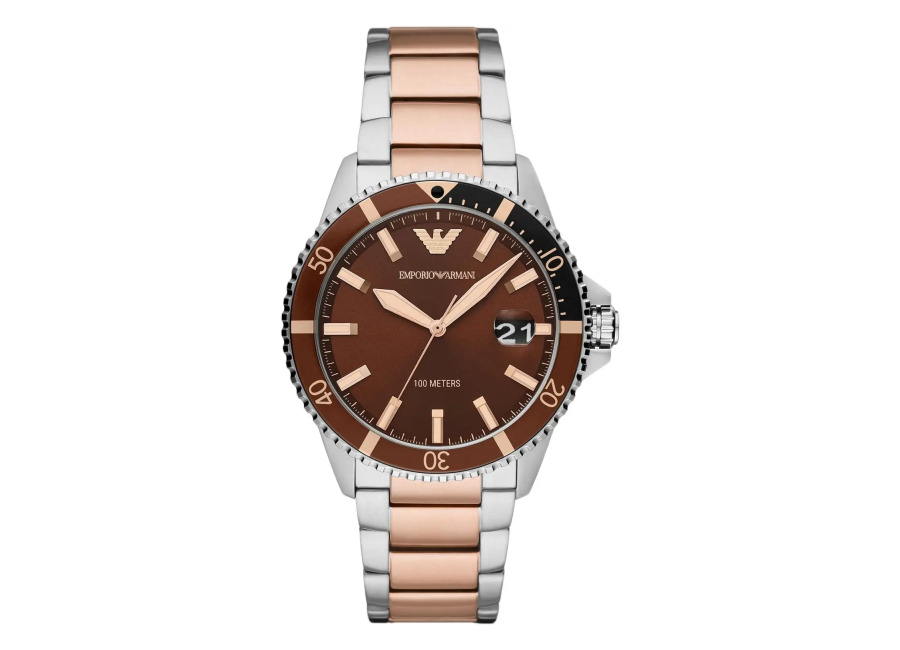 Armani Reloj Hombre Analógico Cuarzo con Correa de Acero inoxidable.