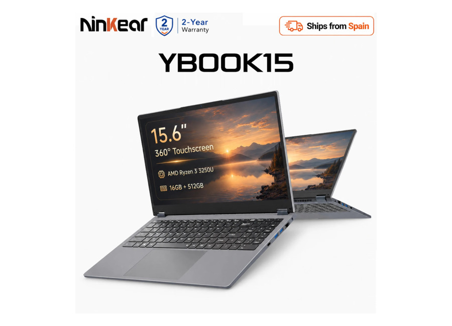 Ninkear YBook15 Portátil 2 en 1 15,6» IPS FHD Pantalla Táctil Convertible 360° AMD Ryzen 3…