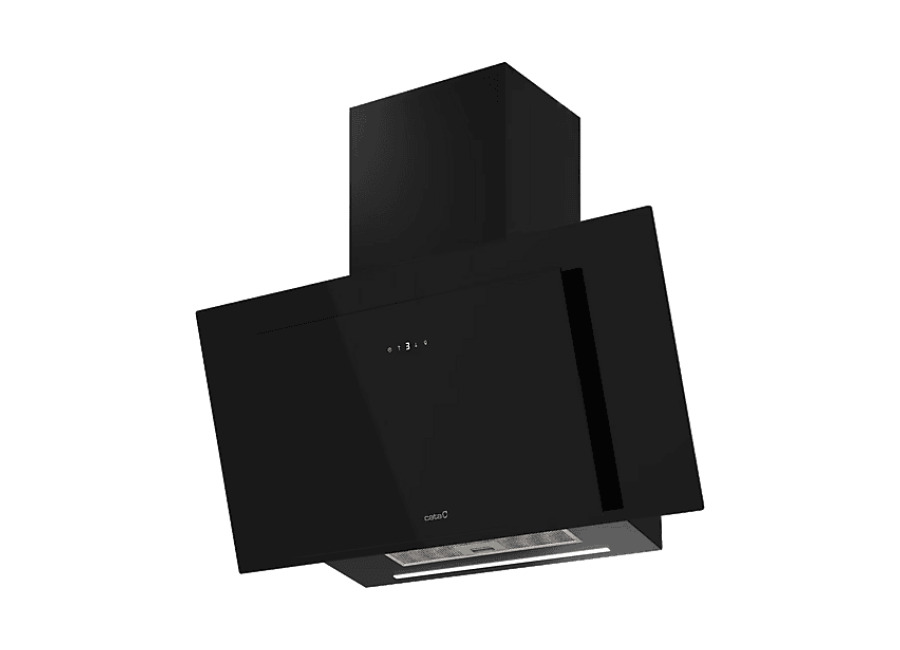 Cata Campana decorativa – Cata Thalassa PRO 900 GBK, 842 m³/h, Ancho 90 cm, 5 Niveles de Extracción + Turbo, Control Táctil con display digital, Negro