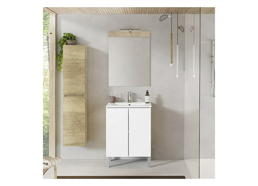 Artysan Conjunto de mueble de baño Versa (Ancho: 60 cm, 3 pzs., Blanco, Mate)