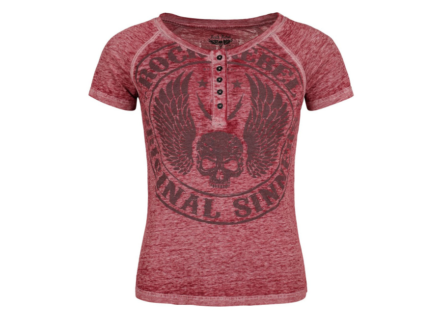 Rock Rebel by EMP Camiseta de Rock Rebel by EMP – Skulls & Details – S XXL – para Mujer – Burdeo