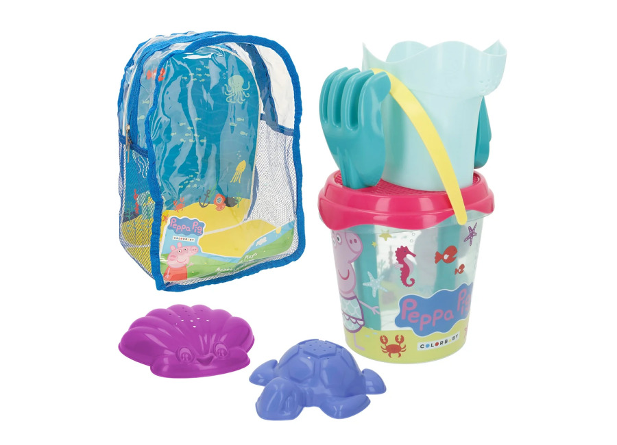 Peppa-pig Peppa Pig Set cubo playa con accesorios y mochila transporte