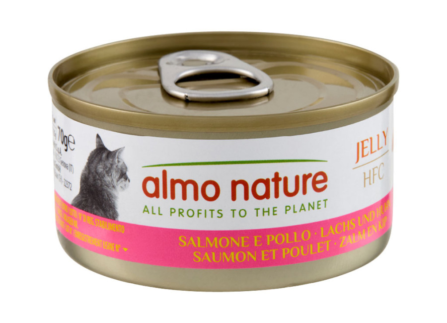 Almo Nature 70g Almo Nature 24 x 70 g – Pack Ahorro – Salmón con pollo en gelatina