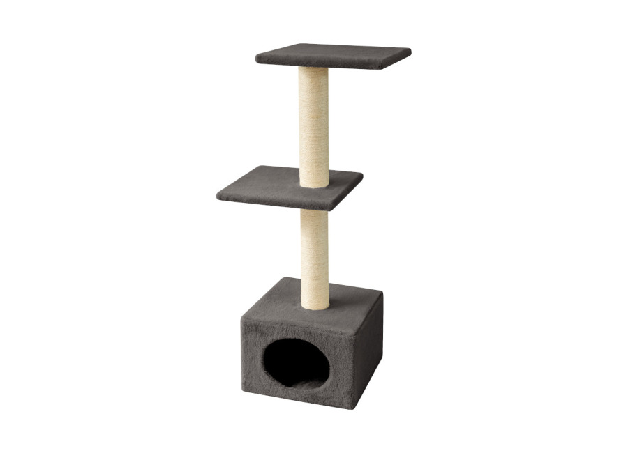 Leeby Colette torre rascador con cama nido gris para gato