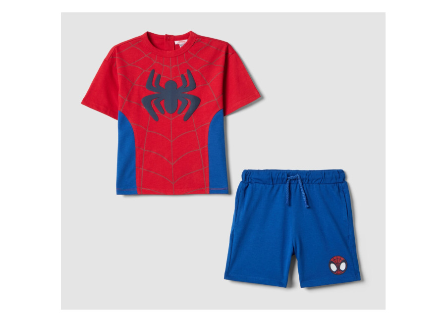 Fagottino Conjunto Multicolor De Algodón Puro Para Niño Con Estampados De Spider-man, Niño, Rojo/Azul, Talla: 18-24