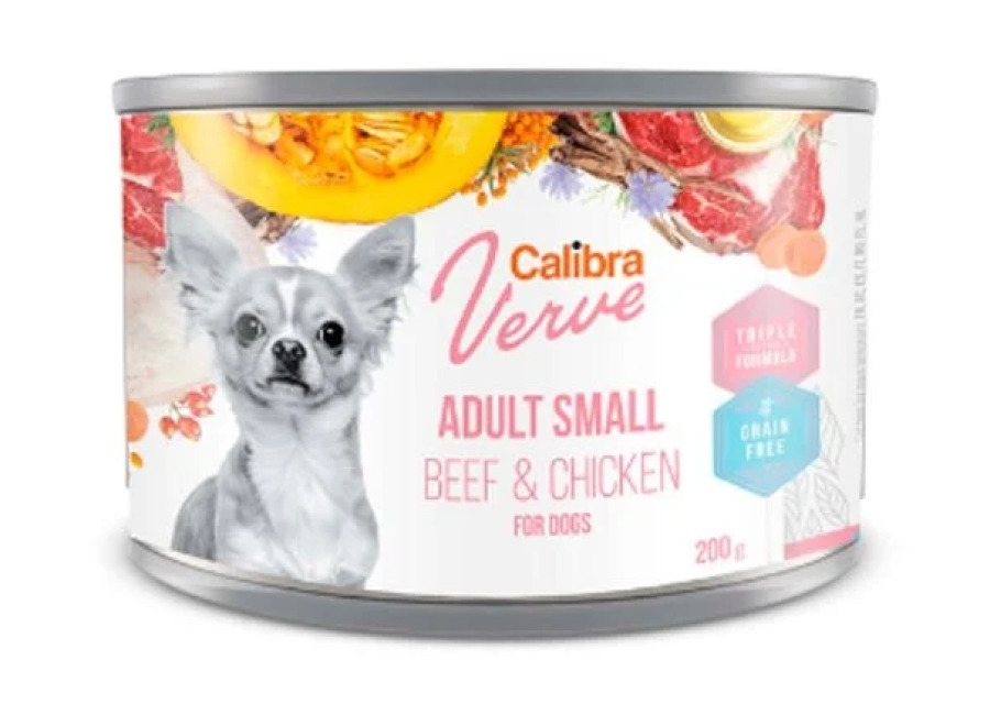 Calibra Dog GF Verve Adult Small Comida Húmeda Ternera Pollo 6 x 200g