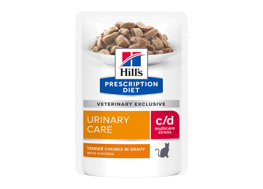Hill’s Prescription Diet 36 x 85 g para gatos en oferta: 24 + 12 ¡gratis! – c/d Urinary Stress con pollo