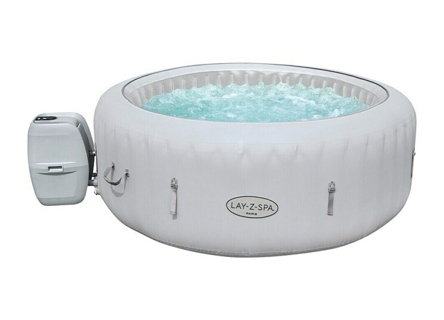 Bestway Lay-Z-Spa Hidromasaje móvil AirJet Paris (Ø x Al: 196 x 66 cm, Blanco, 806 l)