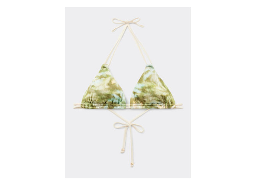 Calzedonia Triángulo Bikini Blurred Palms Mujer Verde Tamaño 2