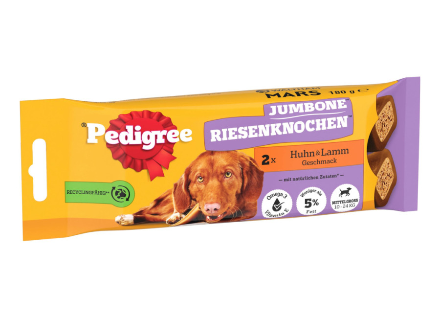 Pedigree Jumbone Medium snacks para perros medianos – Pollo 12 x 2 uds. – Pack Ahorro