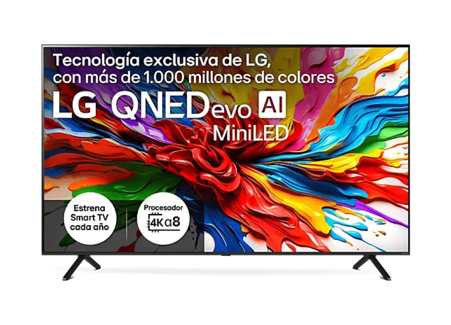 LG TV QNED MiniLED 55″ – LG 55QNED92A6A, UHD 4K, Procesador Inteligente α8 AI Processor 4K Gen2, Smart TV, DVB-T2 (H.265), Negro