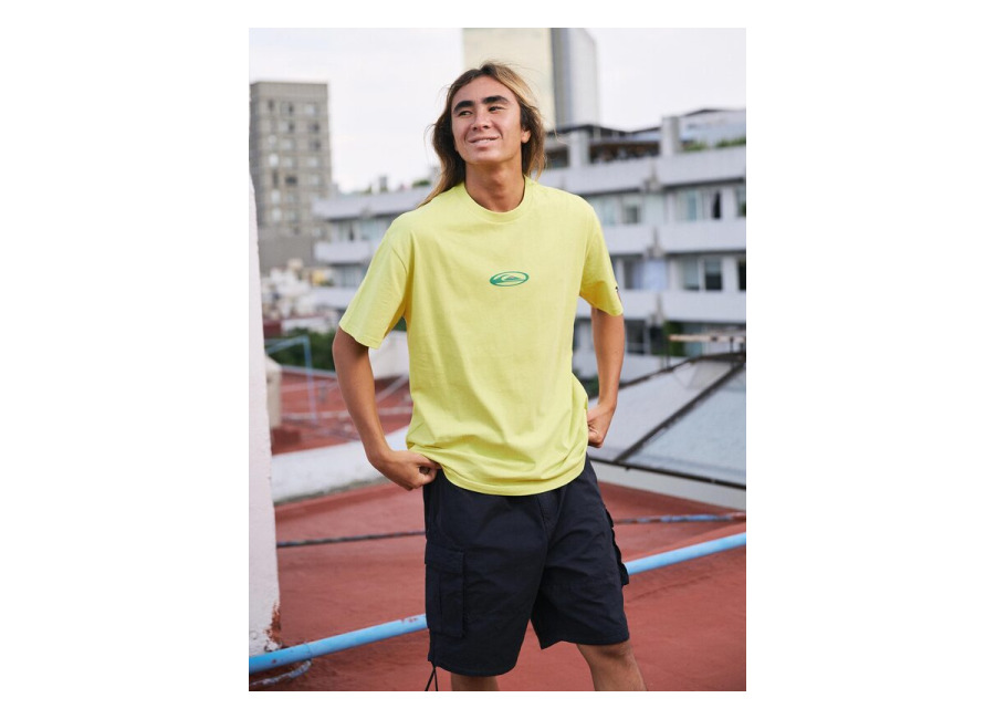 Quiksilver – Flowers Surfing – Camiseta de manga corta Amarillo Hombre