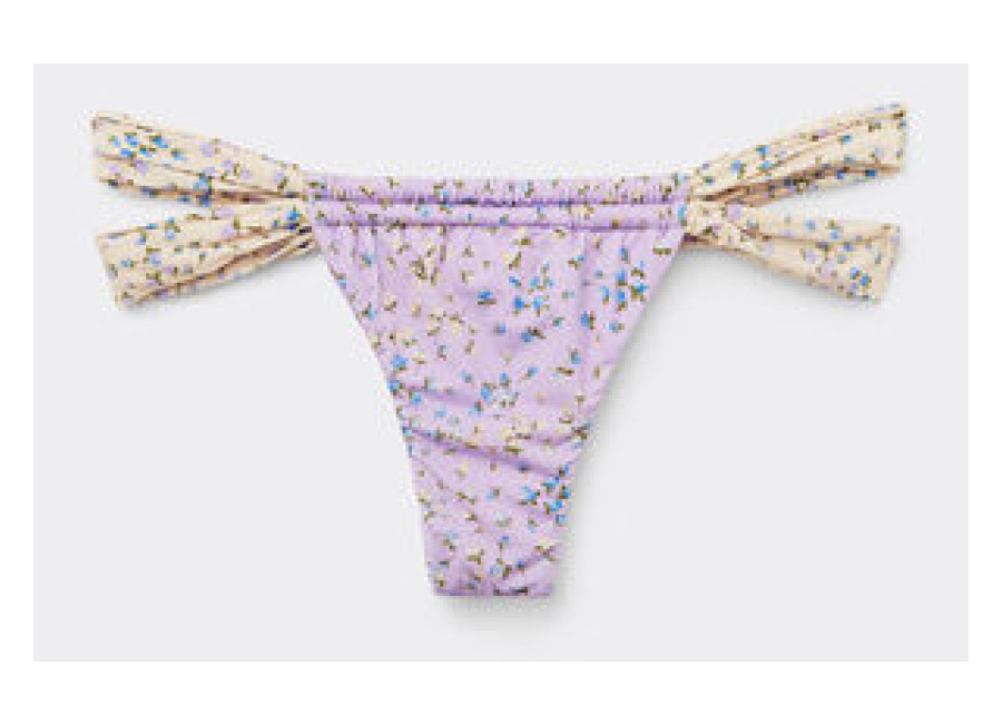 Calzedonia Braga Brasileña Bikini Romantic Flowers Mujer Violeta Tamaño