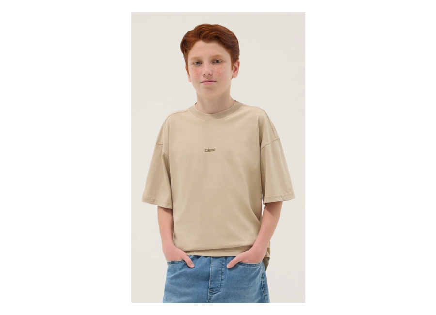 Ovs KIDS Camiseta Beige De Puro Algodón Para Niño De Manga Corta, Corte Oversize, Niño, Beige, Talla: 11-12