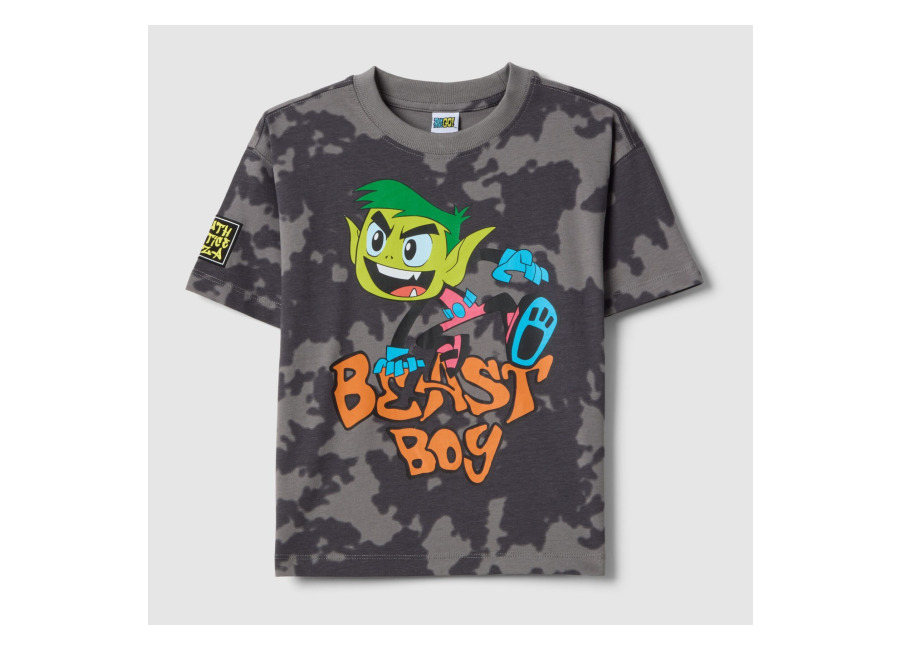 Warner Bros Camiseta Infantil Gris De Algodón Puro Con Estampado Y Ajuste Regular, Niño, Gris oscuro, Talla: 4-5