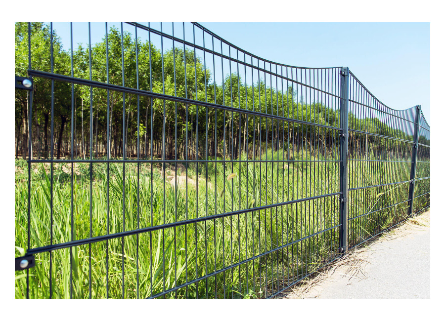 Home Deluxe Valla doble piquete valla decorativa valle incl. postes esquineros antracita/verde MORATA – 240 cm x 30m 2x postes esquinero