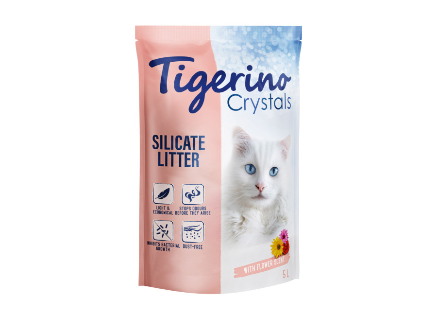 Tigerino Crystals arena absorbente olor a flores – 3 x 5