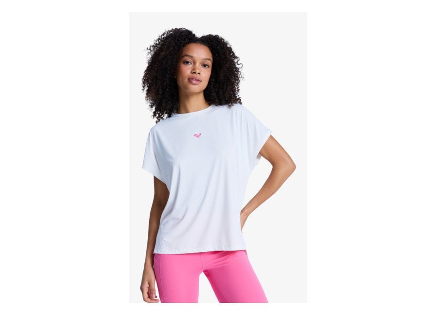 Roxy Move Free 2 – Camiseta de entrenamiento de manga corta Blanco Mujer