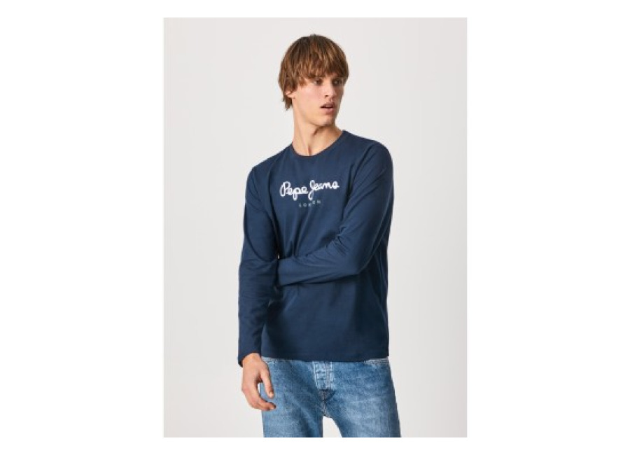 Pepe Jeans para hombre. Camiseta Eggo Largo N marino marino (S), Casual, Algodón, Manga corta