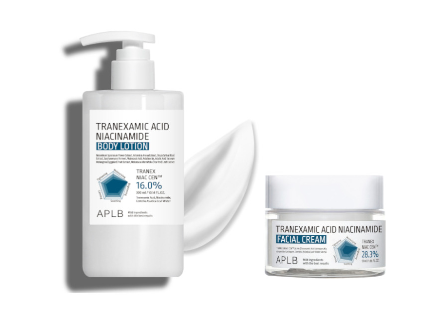 Aplb Tranexamic Acid Niacinamide Body Lotion – 300ml (1ea) X Facial Cream – 55ml (1ea) Set