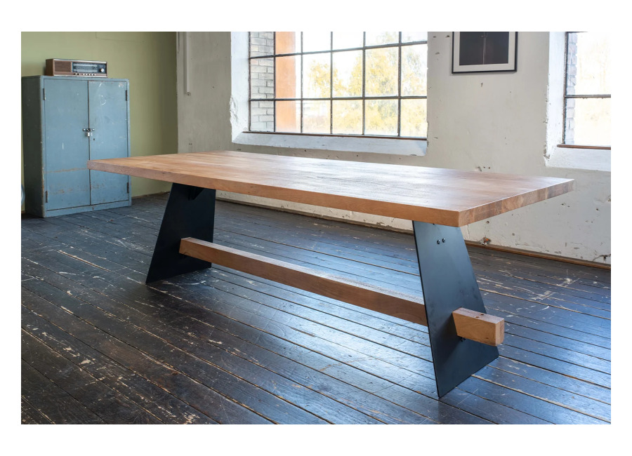 Kawola ARBORIO Mesa de comedor acacia maciza canto recto