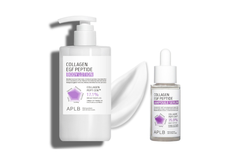 Aplb Collagen EGF Peptide Body Lotion – 300ml (1ea) X Ampoule Serum – 40ml (1ea) Set