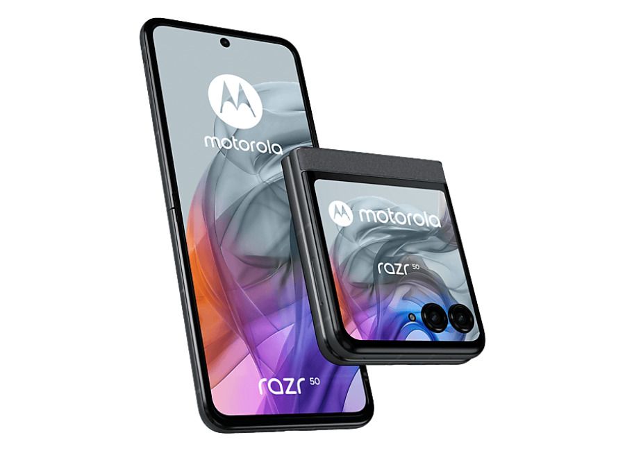Motorola Móvil – Motorola razr 50, Gris, 256 GB, 8 GB RAM, 6.9″ pOLED FHD+, MediaTek Dimensity 7300X, 4200 mAh, Plegable, Android