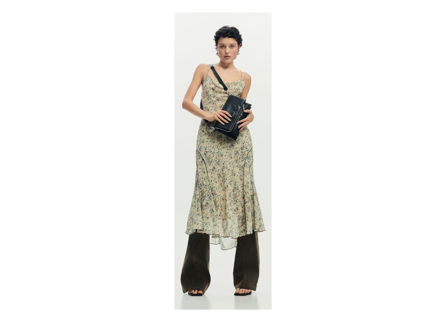 Desigual Bolso pequeño solapa bordados, Mujer, Poliuretano, Negro, U