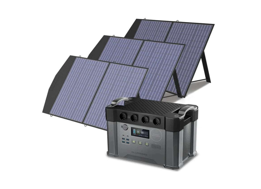 Allpowers Generador Solar 2400W (S2000 Pro + SP027 Panel Solar 100W) – S2000 Pro +3 * (SP027 Panel Solar 100W)