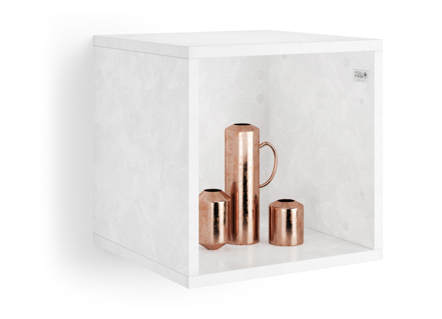 Mobili Fiver Unidad de pared X 36, color cemento blanco