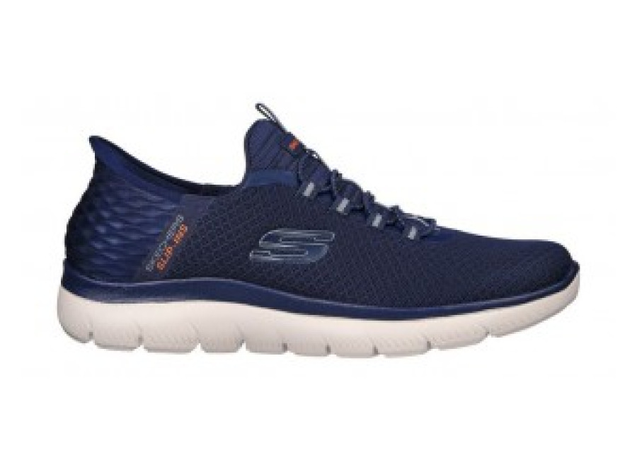Skechers para hombre. 232457 Zapatillas Slip-ins: Summits – High Range marino (44), Tela, 3 a 5cm, Cordones, Casua