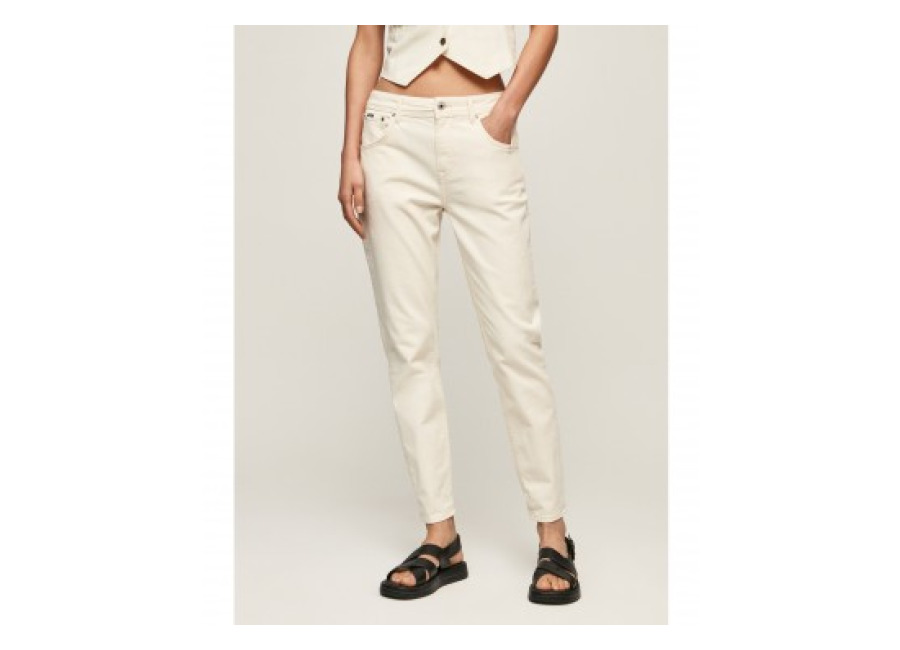 Pepe Jeans para mujer. Pantalón Violet blanco (24/32), Casual, Algodón, Sostenible