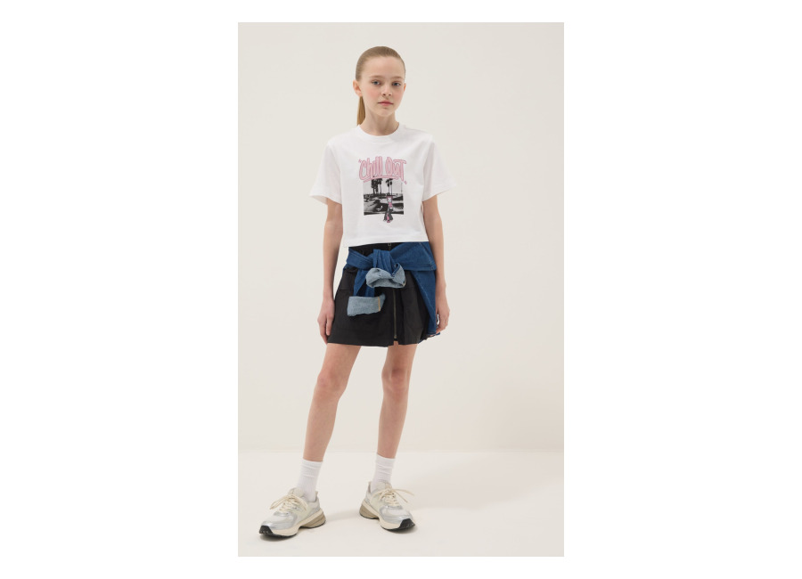 Ovs KIDS Falda Pantalón Negra Con Cremallera Frontal, Niña, Negro, Talla: 12-13