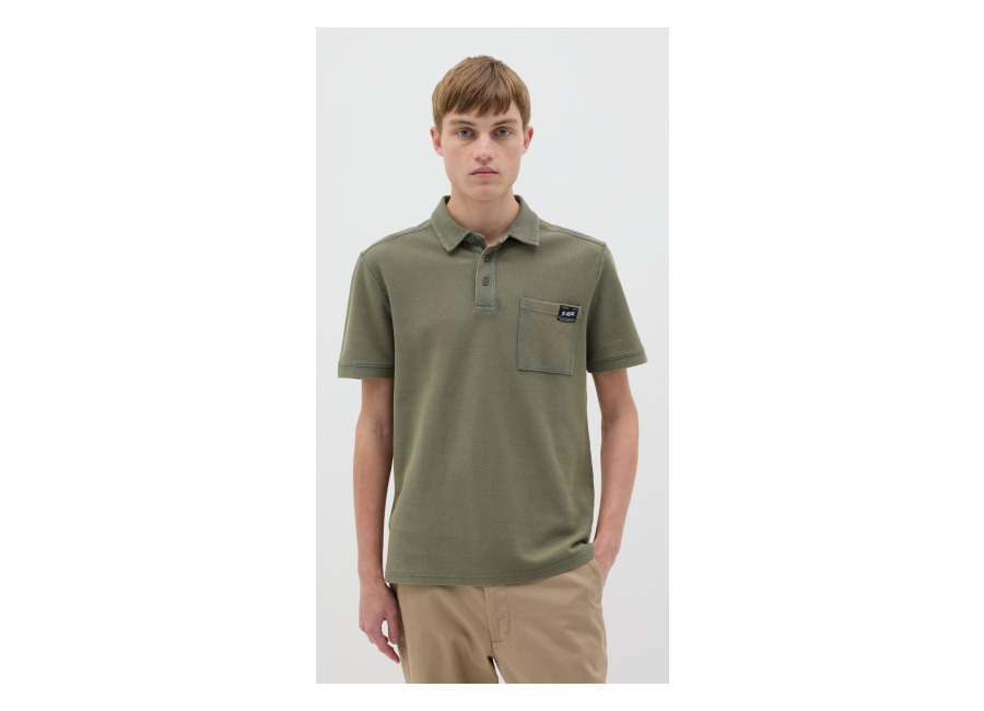 B.ANGEL Polo Verde De Manga Corta De Algodón Piqué, Hombre, Verde militar, Talla: