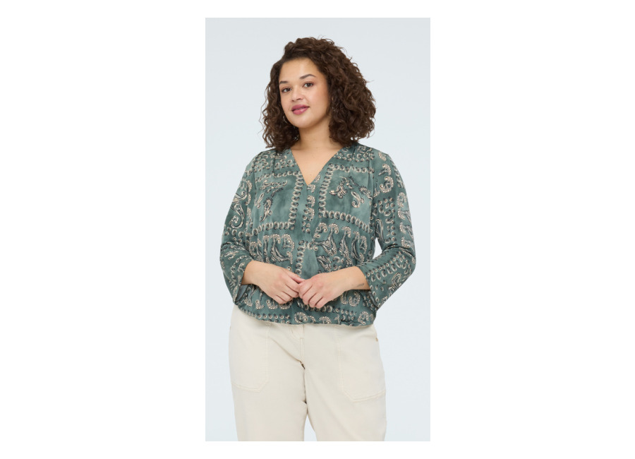 Fiorella Rubino Camiseta de jersey con estampado paisley