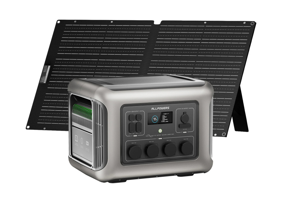 Allpowers R2500 V2 Estación de Energía Portátil 2500W 1920Wh – R2500 V2+1*(SE100 Panel Solar 100W)