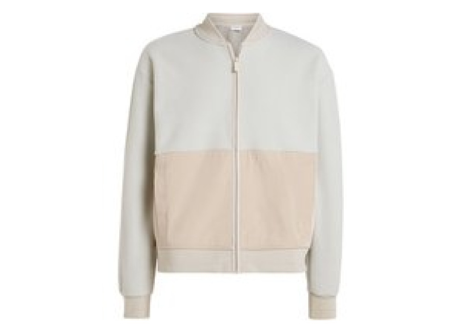 Calvin Klein Bonded Fleece Bomber Jacket – Beige