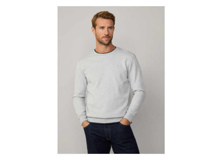 Hackett London para hombre. Sudadera fit clásico gris (XXL), Casual, Algodón, Manga larga