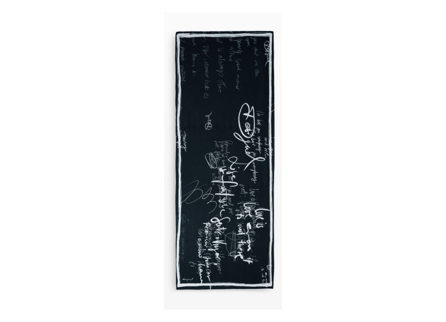 Desigual Foulard lettering, Viscosa, Negro, U